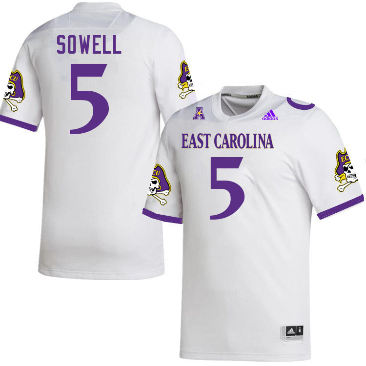 Chase Sowell ECU Jersey,East Carolina Pirates #5 Chase Sowell Jersey Youth College-White